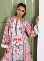 Whimsical Garden By Ahlam Stitched Summer Co-Ords Suit-Crimson Glow