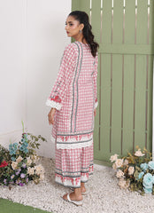 Whimsical Garden By Ahlam Stitched Summer Co-Ords Suit-Crimson Glow