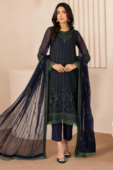 Thread Works By Zarif Unstitched 3 Piece Emb Chiffon Edit Suit-ZL-06-Mahay