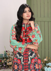 Whimsical Garden By Ahlam Stitched Summer Co-Ords Suit-Rainbow Mist