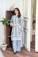 B.K Clothings Stitched Khaddar Collection-Tropical freeze