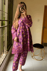 B.K Clothings New digital lawn A Line style floral print Summer Season For Girls