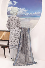 Almeerah Unstitched 3 Piece Stripe Dora Luxury Lawn Vol-01 Collection'2025-Light Grey Poise