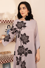 Morganite By Stitch Vibes Stitched Shirts Suit-Lilac Long Shirt