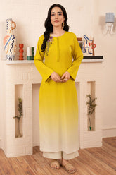 Morganite By Stitch Vibes Stitched 2 Piece Dress Suit-Lime Green Tonal Dress