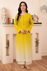 Morganite By Stitch Vibes Stitched 2 Piece Dress Suit-Lime Green Tonal Dress