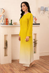 Morganite By Stitch Vibes Stitched 2 Piece Dress Suit-Lime Green Tonal Dress