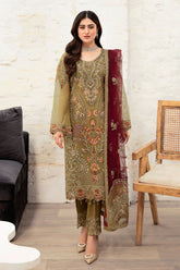 Minhal by Ramsha Unstitched 3 Piece Formals Vol-10 Suit-M-1010