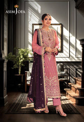 Asim Jofa Chamkeeli Ajkk-24 Embroidered Chiffon 3 Pcs