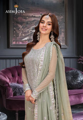 Asim Jofa Pyaar Diyan Gallan Ajem-01 Embroidered Net 3 Pcs