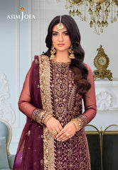 Asim Jofa Designers Limited Edition Ajemd-24 Embroidered Stitched 3 Pcs