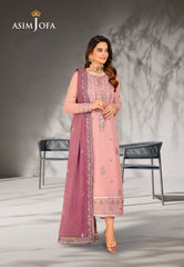 Asim Jofa Mahru, Noorie & Meerub Ajsm-26 Embroidered Chiffon 3 Pcs