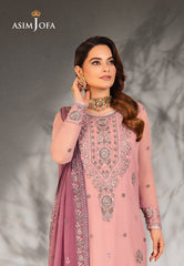 Asim Jofa Mahru, Noorie & Meerub Ajsm-26 Embroidered Chiffon 3 Pcs