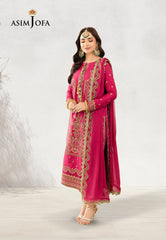 Asim Jofa Limited Edition Pret Ajsmp-28 Embroidered Silk Stitched 3 Pcs
