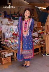 Asim Jofa Designers Limited Edition Ajpld-12 Printed Arabic Lawn 3 Pcs