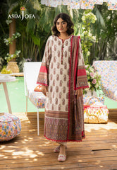 Asim Jofa Prints Collection Vol 4 Ajgb-07 Printed Lawn 3 Pcs