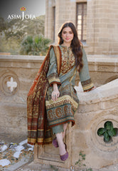 Asim Jofa Arabic Lawn Ajpl-10 Printed Arabic Lawn 3 Pcs