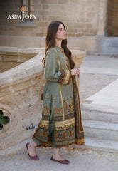 Asim Jofa Arabic Lawn Ajpl-10 Printed Arabic Lawn 3 Pcs