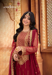 Asim Jofa Designers Limited Edition Ajemd-10-Xs Embroidered Net 3 Pcs
