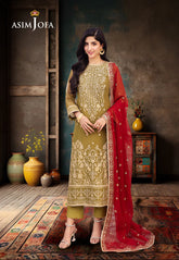 Asim Jofa Dhanak Rang Ajcf-26 Embroidered Chiffon 3 Pcs