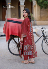 Asim Jofa Arabic Lawn Ajpl-07 Printed Arabic Lawn 3 Pcs