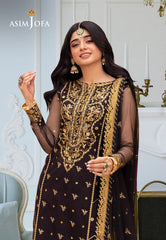 Asim Jofa Festive Luxe Ajem-04 Embroidered Net 3 Pcs