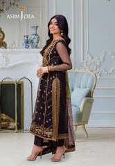 Asim Jofa Festive Luxe Ajem-04 Embroidered Net 3 Pcs
