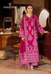 Asim Jofa Chikankari Eid '24 Ajce-09 Embroidered Paper Cotton 3 Pcs