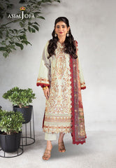 Asim Jofa Asra Festive Ajra-09 Embroidered Lawn 3 Pcs