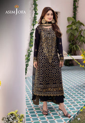 Asim Jofa Designers Limited Edition Ajcfd-04-Xs Embroidered Boski Silk 3 Pcs