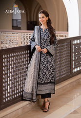 Asim Jofa Monochrome Collection Ajcm-07 Printed Lawn 3 Pcs