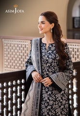 Asim Jofa Monochrome Collection Ajcm-07 Printed Lawn 3 Pcs