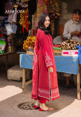 Asim Jofa Basic Print Union Ajbb-18 Printed Lawn 3 Pcs