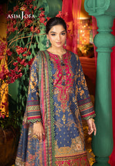 Asim Jofa Designers Limited Edition Ajrad-03 Embroidered Stitched 3 Pcs
