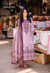 Asim Jofa Basic Print Union Ajbb-12 Printed Lawn 3 Pcs