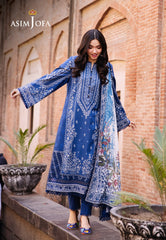 Asim Jofa Basic Print Union Ajbb-02 Printed Lawn 3 Pcs
