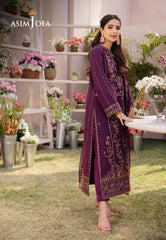 Asim Jofa Designers Limited Edition Ajcfd-22-Xs Embroidered Boski Silk 3 Pcs