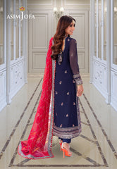 Asim Jofa Festive Luxe Ajmj-07 Embroidered Chiffon 3 Pcs
