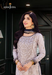 Asim Jofa Designers Limited Edition Ajcfd-13-Xs Embroidered Boski Silk 3 Pcs