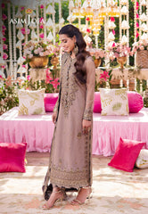 Asim Jofa Jag Mag Ajmj-06 Embroidered Net 3 Pcs
