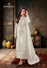 Asim Jofa Jag Mag Ajmj-18 Embroidered Net 3 Pcs