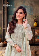 Asim Jofa Jag Mag Ajmj-18 Embroidered Net 3 Pcs