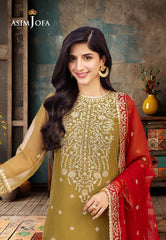 Asim Jofa Dhanak Rang Ajcf-26 Embroidered Chiffon 3 Pcs