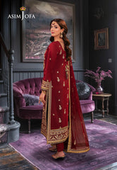 Asim Jofa Chamkeeli Ajkk-20 Embroidered Twisted Silk 3 Pcs