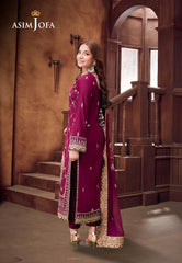 Asim Jofa Jag Mag Ajmj-03 Embroidered Lawn Silk 3 Pcs