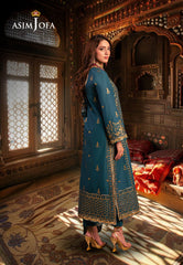 Asim Jofa Chamkeeli Ajkk-27 Embroidered Twisted Silk 3 Pcs