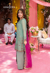 Asim Jofa Jag Mag Ajmj-08 Embroidered Chiffon 3 Pcs