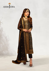 Asim Jofa Designers Limited Edition Ajcdd-19 Embroidered Chiffon 3 Pcs