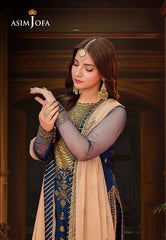 Asim Jofa Jag Mag Ajmj-26 Embroidered Net 3 Pcs