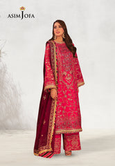 Asim Jofa Chamkeeli Ajkk-11 Embroidered Chiffon 3 Pcs